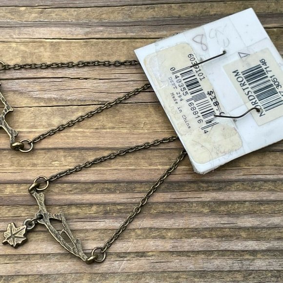 Robert Rose Women Necklace Vintage Style Bronze Tone Drop Down Earrings Jewelry - Picture 4 of 8